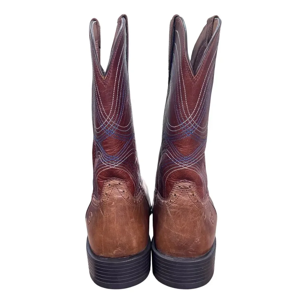 Ariat Lawless Wide Brown Leather Cowboy Western Boots Size 12 EE